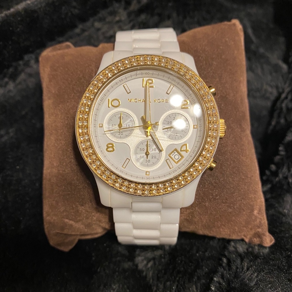 Michael KORS White/Gold Ceramic Watch MK-5237